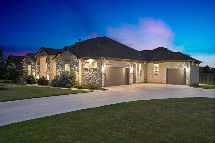 Front exterior of a new home in , Georgetown, TX, highlighting curb appeal (Image 20).