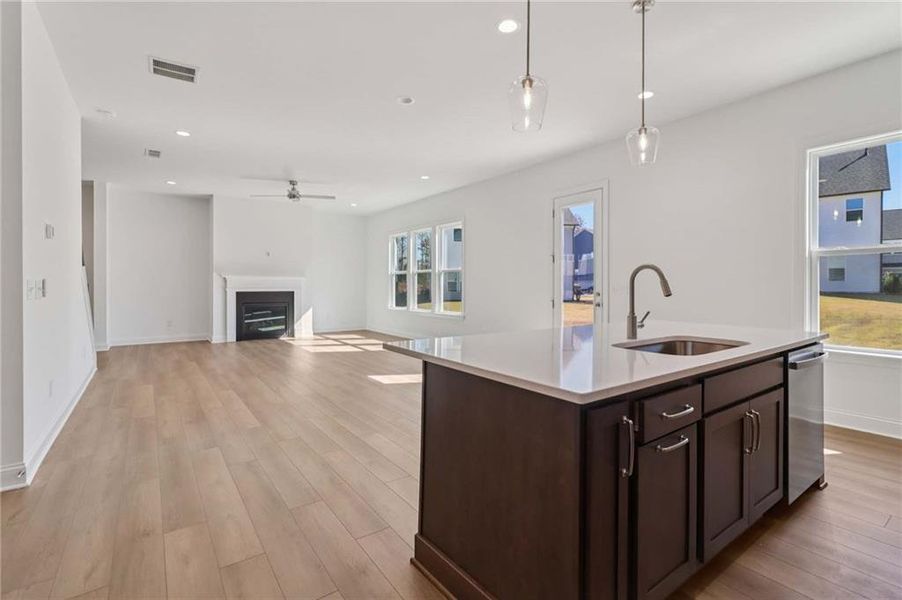 Furnished interior view inside a new home in East Harbor II at Chestatee, Dawsonville (Image 10).