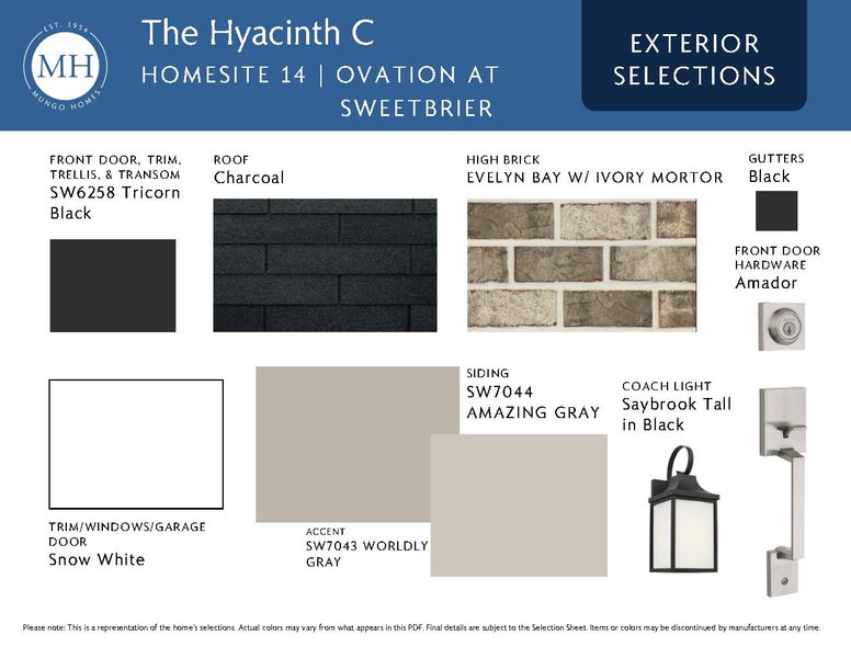Sample of building materials used in homes in Ovation at Sweetbrier, Durham (Image 16). Sample of building materials used in homes in Ovation at Sweetbrier, Durham (Image 16).