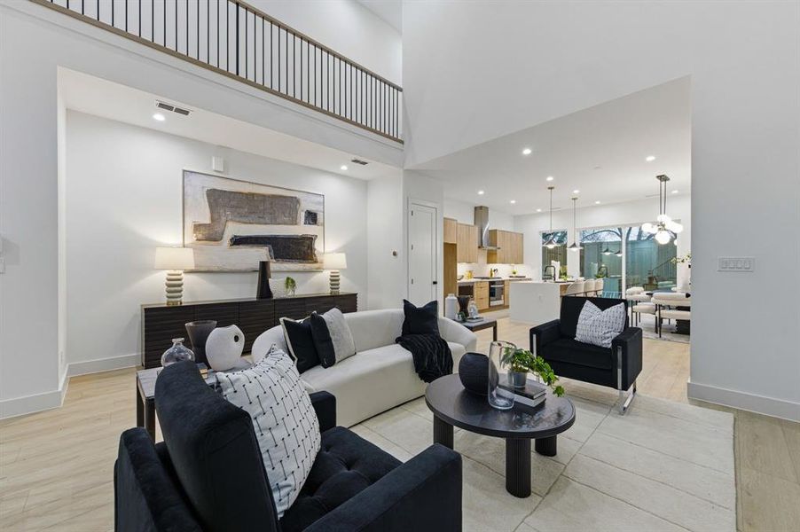 Furnished interior view inside a new home in , Dallas (Image 12).