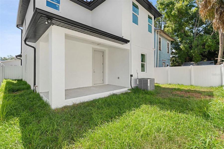 Exterior details and patio area of a home in , Tampa (Image 3). Exterior details and patio area of a home in , Tampa (Image 3).