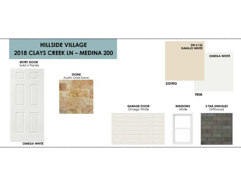 Sample of building materials used in homes in Hillside Village, Temple (Image 3).