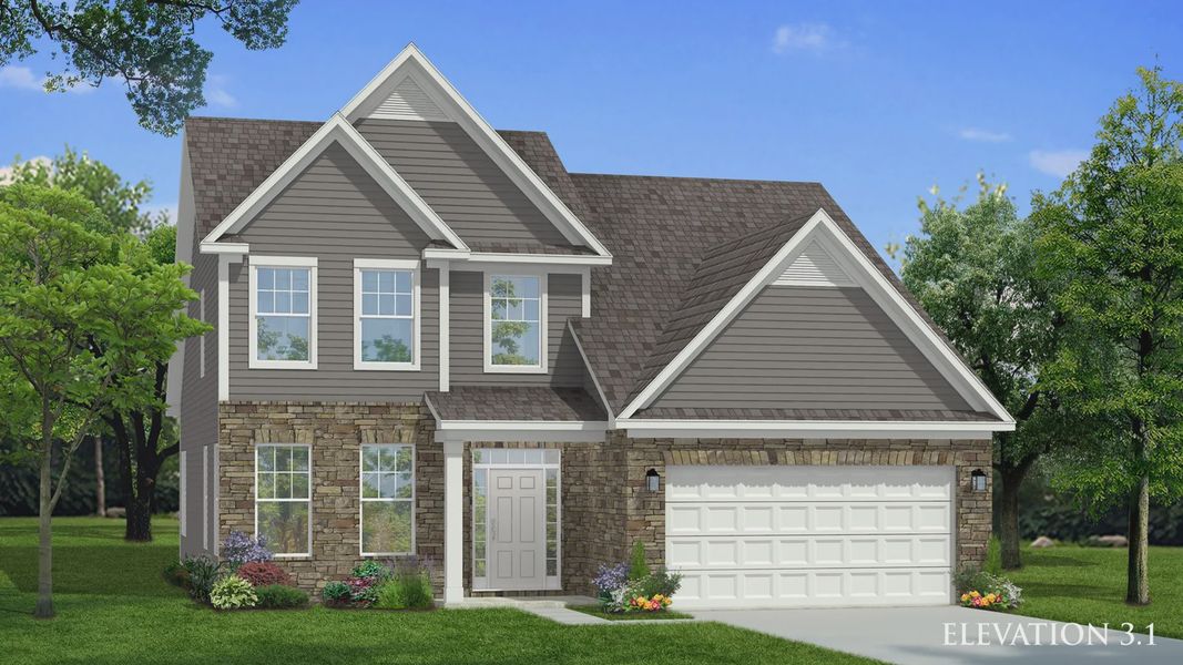 Representative exterior photo of a completed home built from the Middleton by DRB Homes in Owen Park, Gibsonville, NC (Image 17).