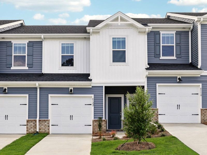 Front exterior of a new home in Galloway Ridge, Charlotte, NC, highlighting curb appeal (Image 1).