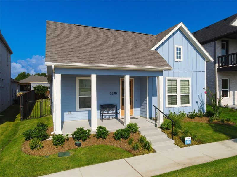 Front exterior of a new home in , Rowlett, TX, highlighting curb appeal (Image 19).