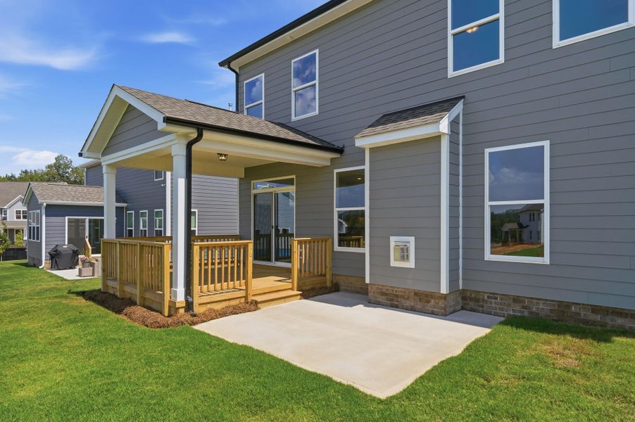 Exterior details and patio area of a home in Waterford Commons, Rock Hill (Image 25).