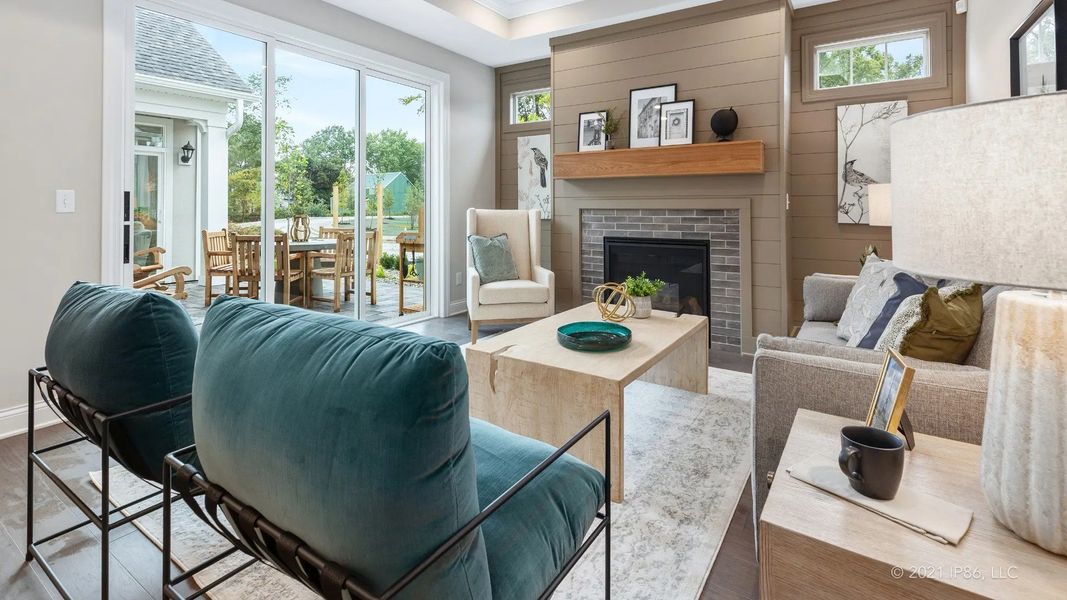 Furnished interior view inside a new home in The Courtyards at Bailey Farm, Dacula (Image 6).