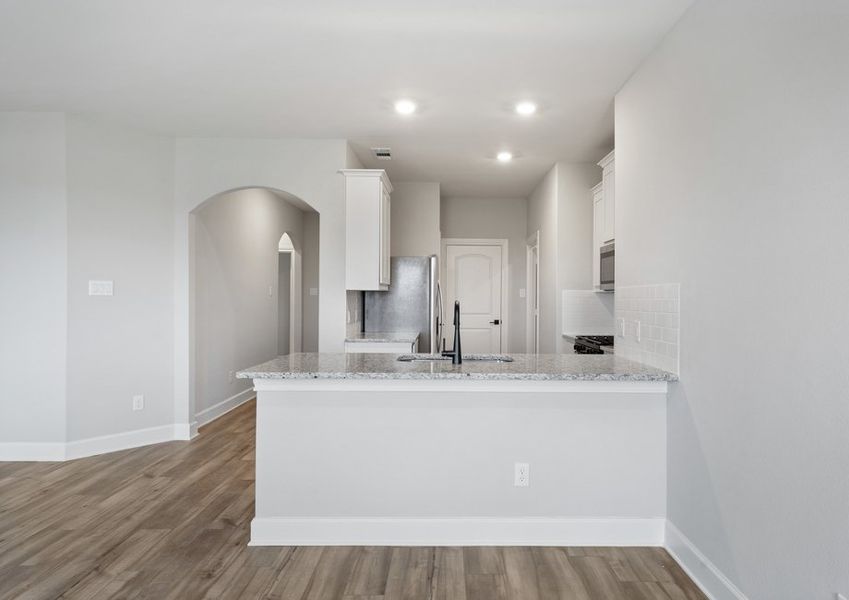 The kitchen of the St. Clair has plenty of counter space.