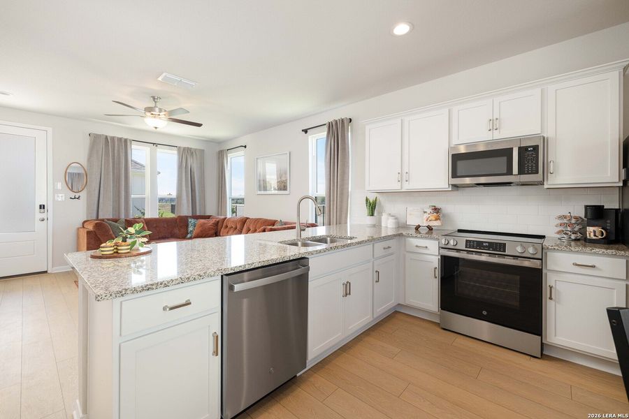 Furnished interior view inside a new home in , New Braunfels (Image 16).