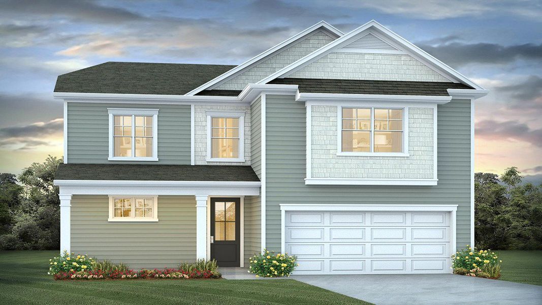 Representative exterior photo of a completed home built from the Belfort by D.R. Horton in Eden Springs, Longs, SC (Image 9).