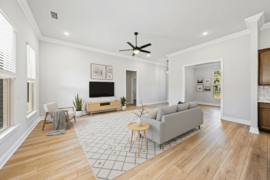 Furnished interior view inside a new home in Young Oaks, Crestview (Image 6).