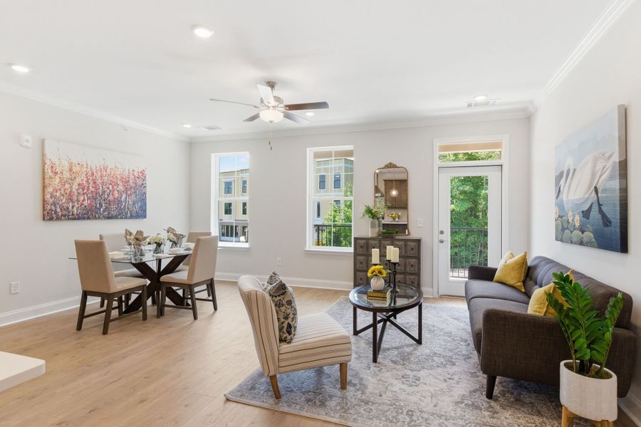 Furnished interior view inside a new home in Carothers Farms, Nolensville (Image 9). Furnished interior view inside a new home in Carothers Farms, Nolensville (Image 9).