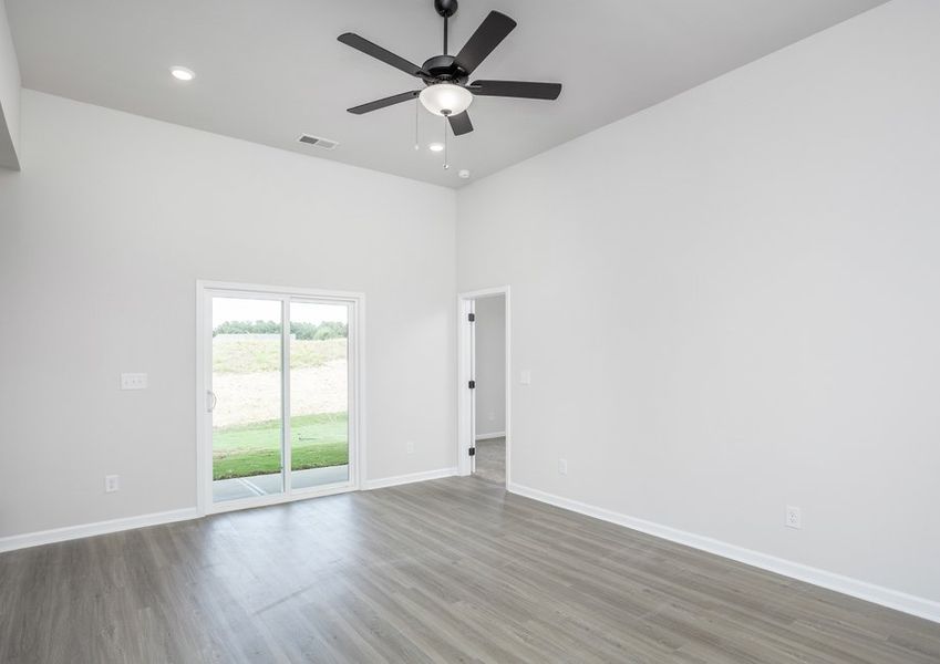 The living area has lots of space