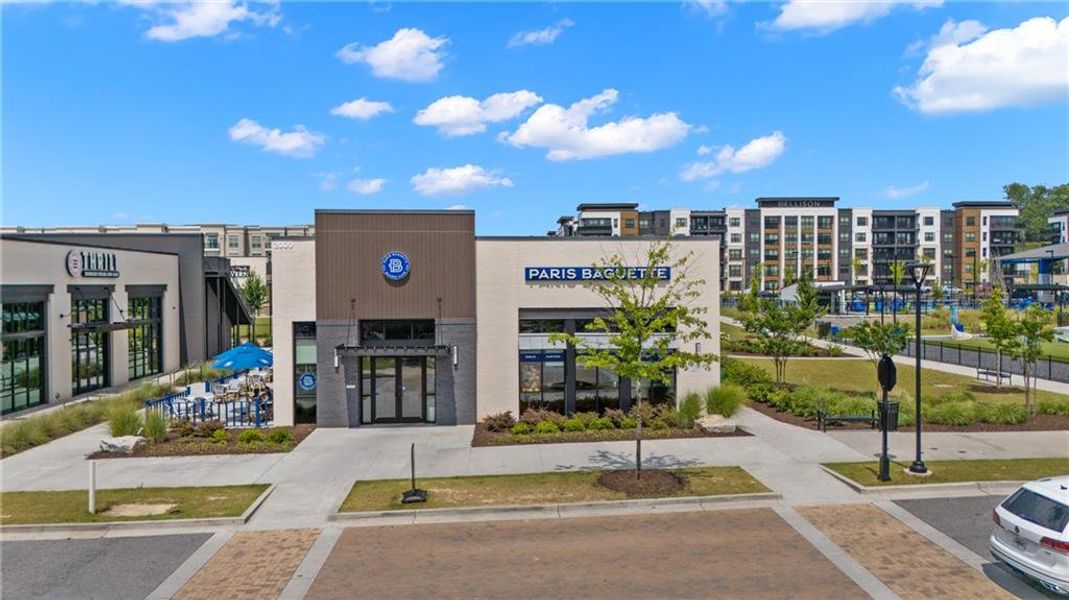 Front exterior of a new home in Millcroft Townhomes, Buford, GA, highlighting curb appeal (Image 42).