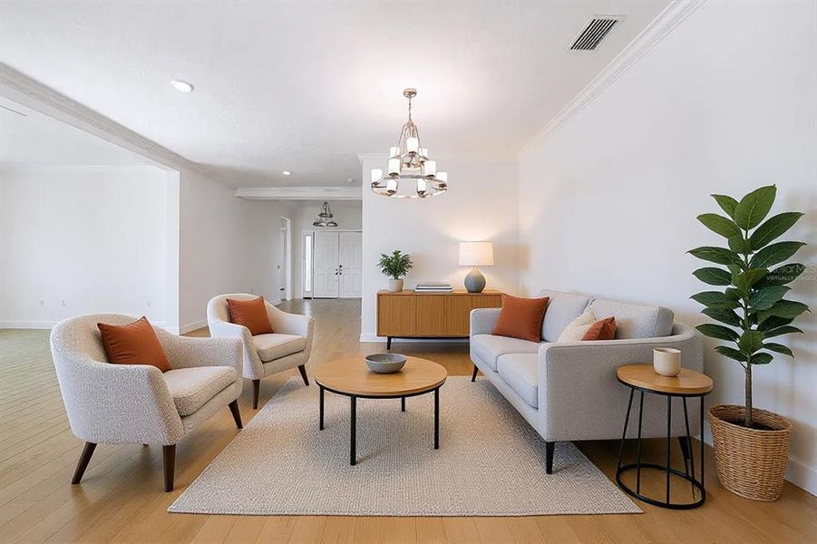 Furnished interior view inside a new home in Esplanade at Skye Ranch, Sarasota (Image 18).