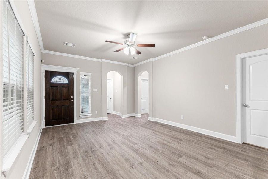 Spacious, unfurnished interior of a new home in , Houston (Image 17). Spacious, unfurnished interior of a new home in , Houston (Image 17).