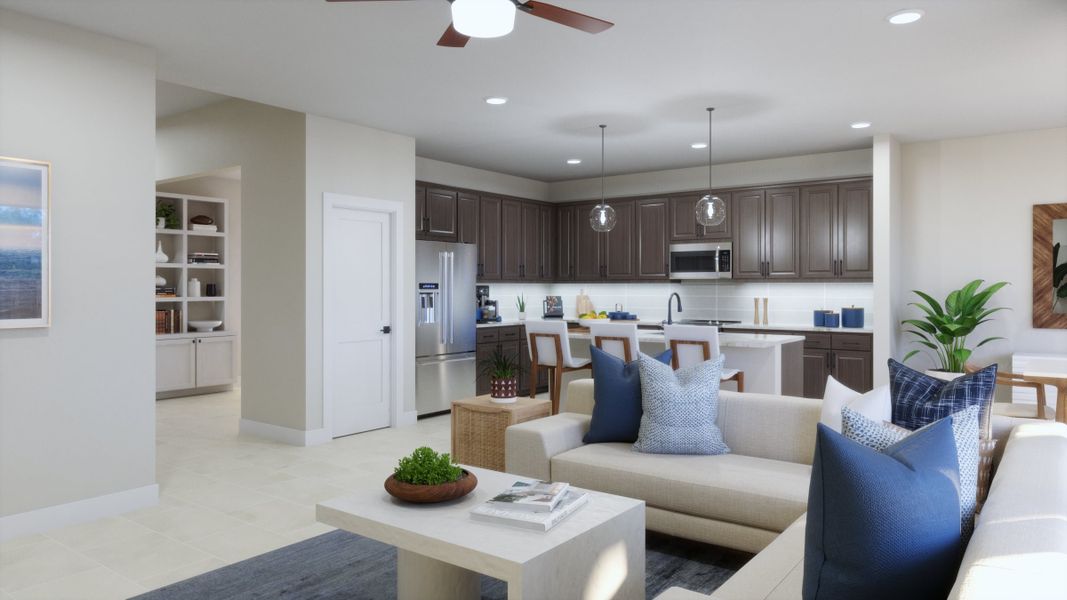 Furnished interior view inside a new home in Parkton Square, Kyle (Image 6).