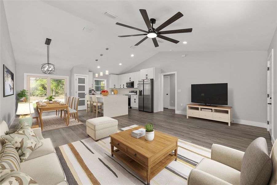 Furnished interior view inside a new home in , Ocklawaha (Image 7).