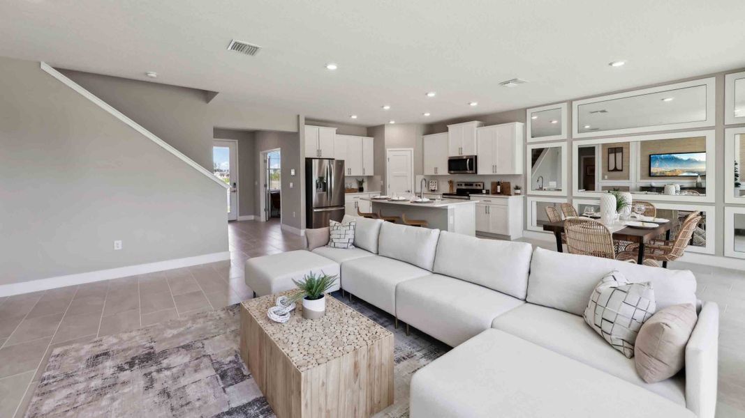 Representative furnished interior of a home built from the CORAL by D.R. Horton in Buchanan Trails, Newberry (Image 16).