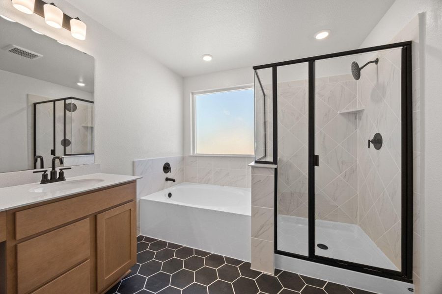 Furnished interior view inside a new home in Salerno - Classic Collection, Round Rock (Image 15).