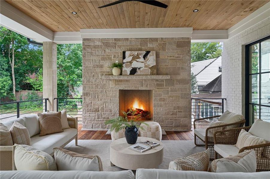 Exterior details and patio area of a home in , Atlanta (Image 28). Exterior details and patio area of a home in , Atlanta (Image 28).