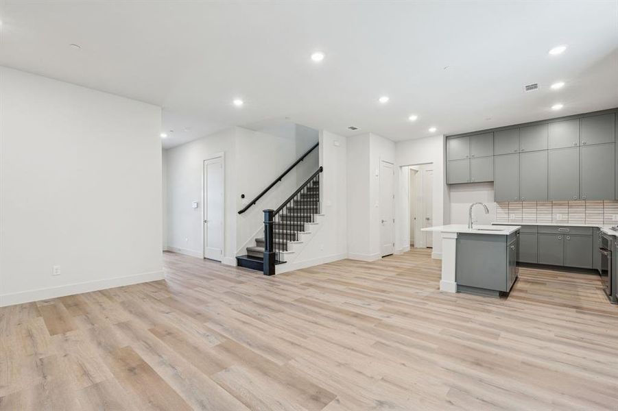 Luxury vinyl plank flooring.