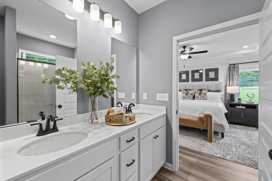 Furnished interior view inside a new home in Upton Landing, Cleveland (Image 11).