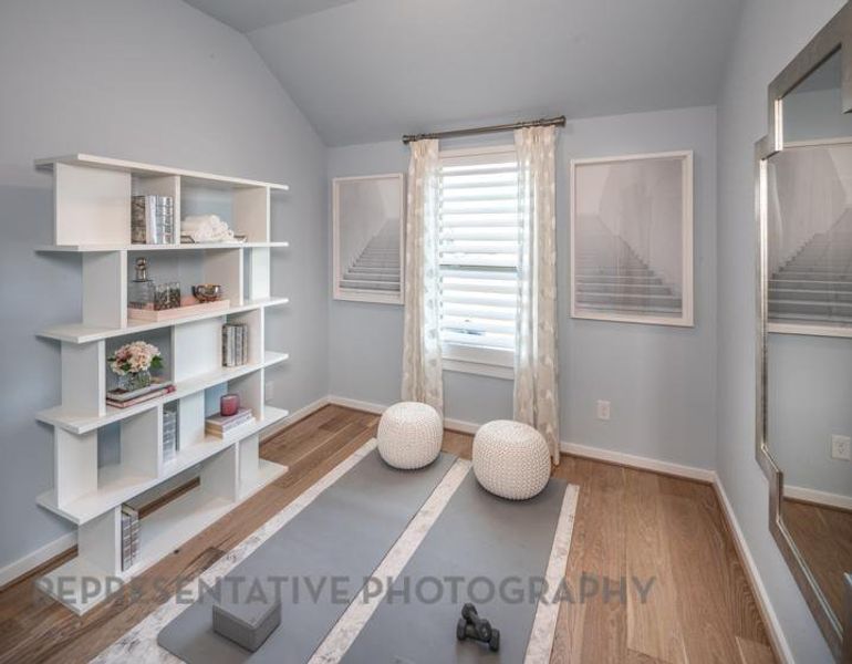 Furnished interior view inside a new home in Bridgeland Central: The Villas, Cypress (Image 18).