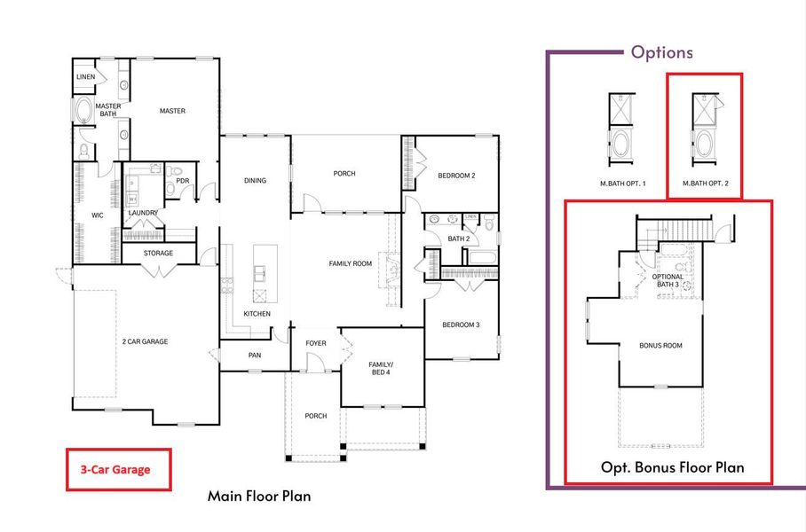 2D floor plan layout of this home in Charleston County Homes, Charleston, SC (Image 4).