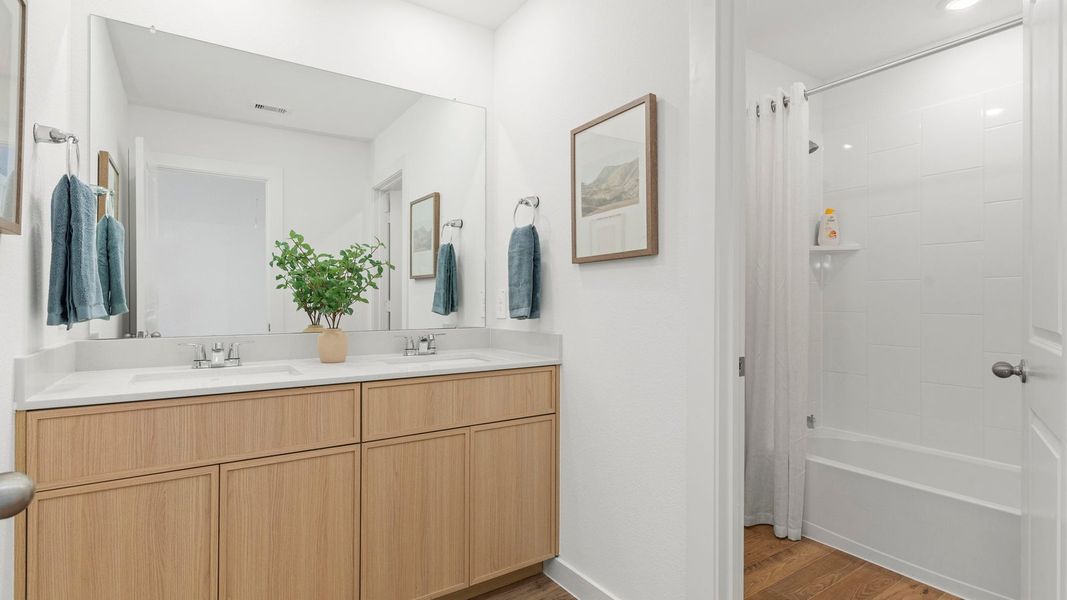 Furnished interior view inside a new home in Villarosa at Tamarron, Katy (Image 15).