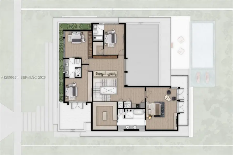 2D floor plan layout of this home in , Miami, FL (Image 3).