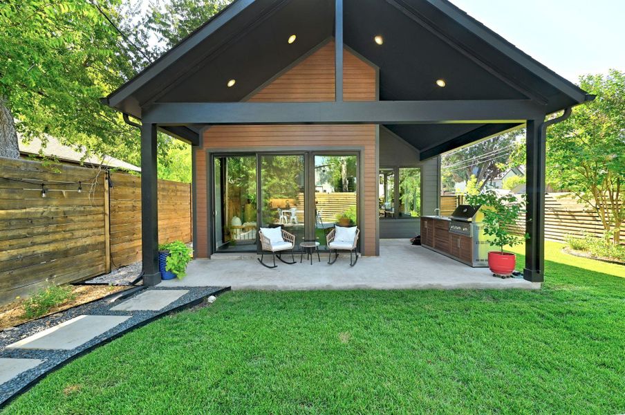 Side of home showing off covered patio Side of home showing off covered patio
