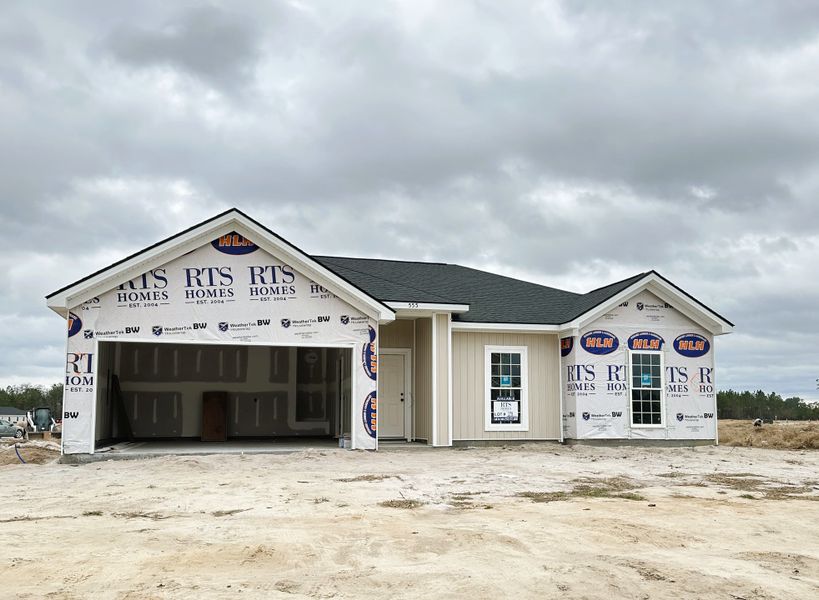 In-progress construction of a new home in Doctor's Creek, Ludowici, GA (Image 3).