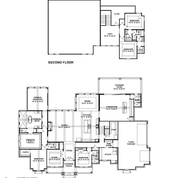 2D floor plan layout of this home in , Montgomery, TX (Image 3).