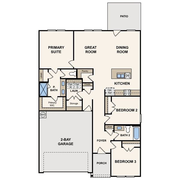2D floor plan layout of this home in Pennsylvania Avenue, Springtown, TX (Image 2). 2D floor plan layout of this home in Pennsylvania Avenue, Springtown, TX (Image 2).