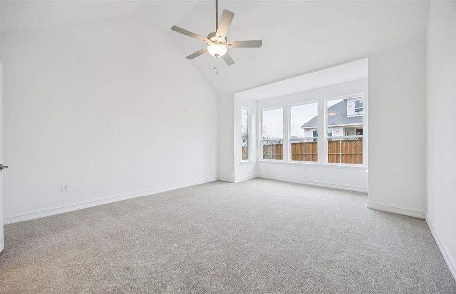 Elegant owner's suite with large windows