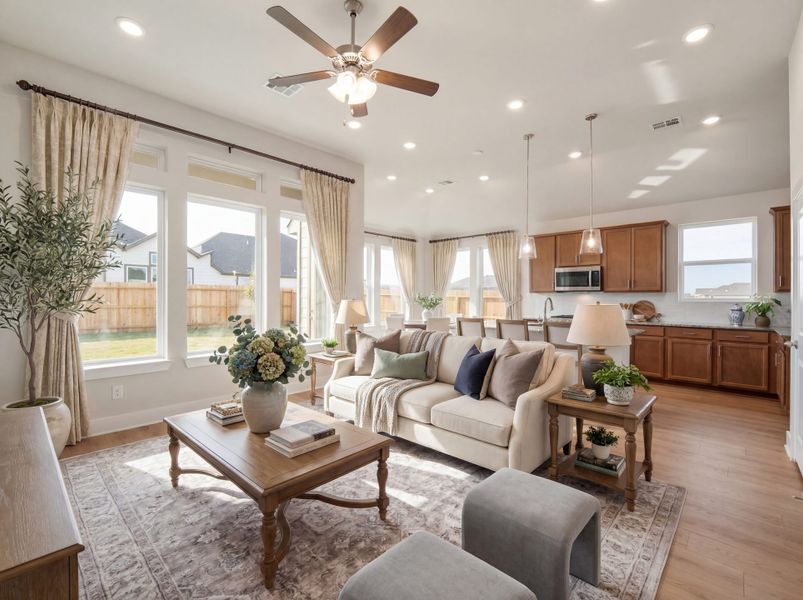 Furnished interior view inside a new home in Parklands Estates, Schertz (Image 4).