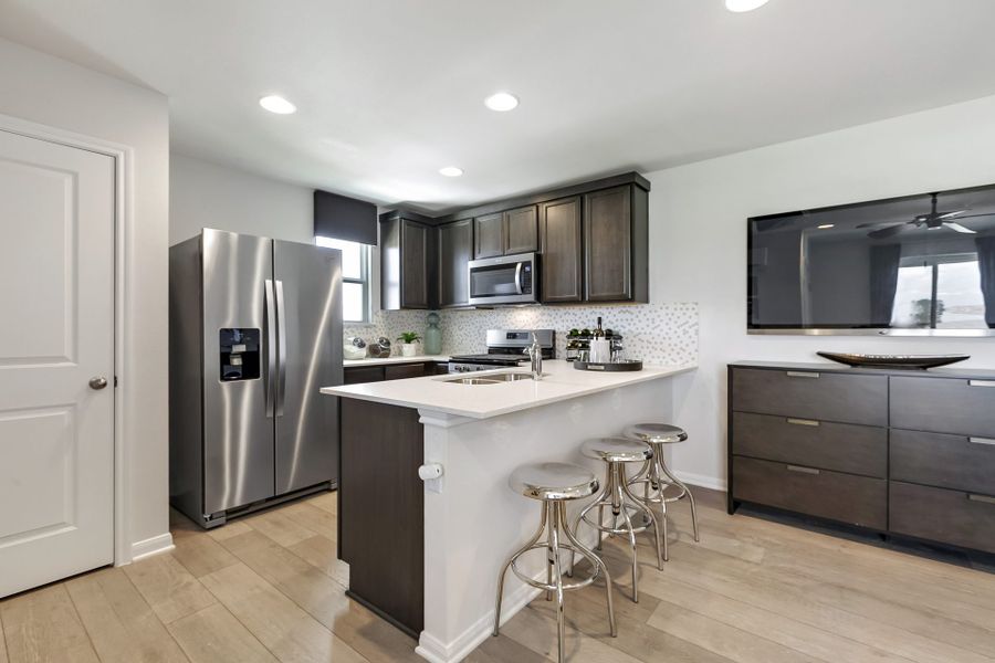 Furnished interior view inside a new home in Trace, San Marcos (Image 34).
