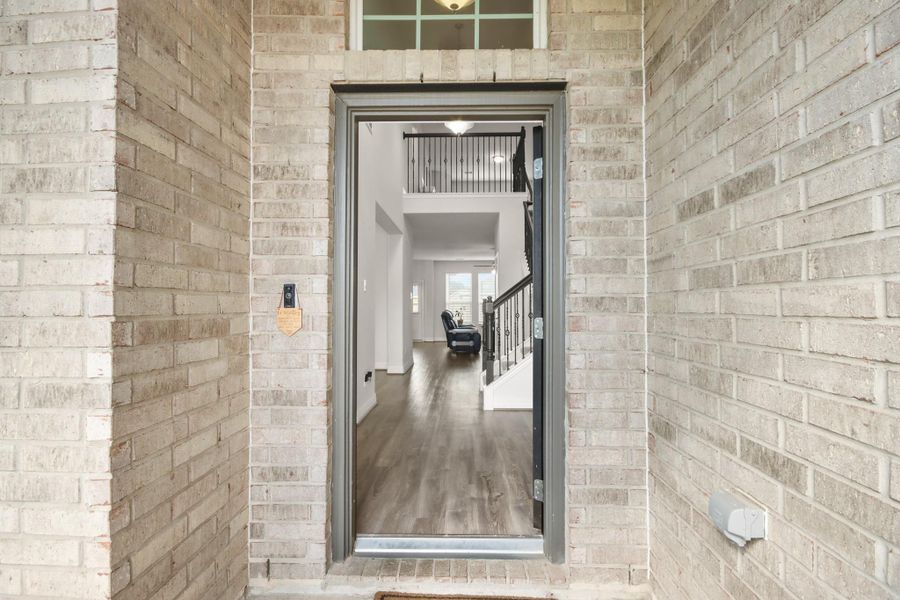 Have fun decorating the front porch & have plenty of room for rocking chairs to the left (not pictured)