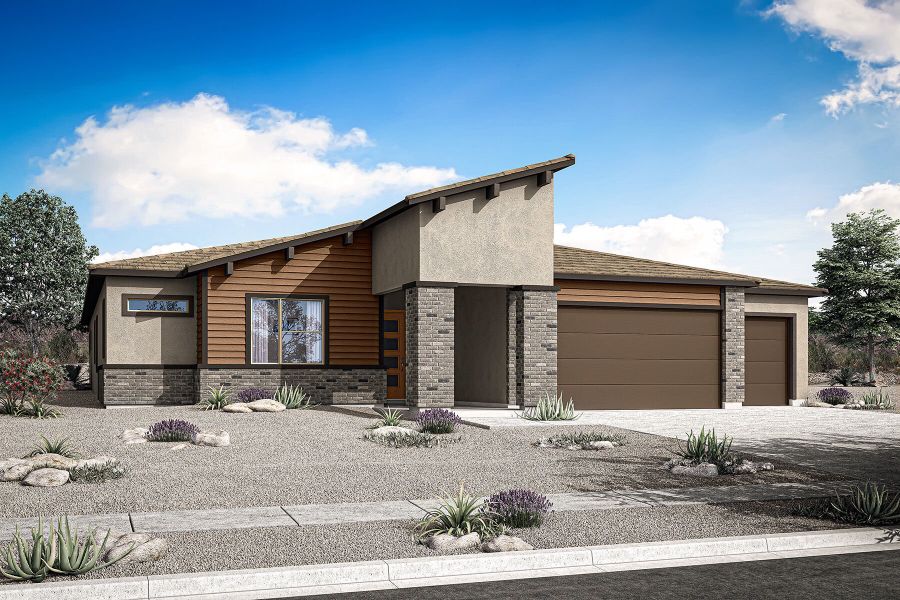Representative exterior photo of a completed home built from the Forest by Mattamy Homes in Empire Pointe, Queen Creek, AZ (Image 5). Representative exterior photo of a completed home built from the Forest by Mattamy Homes in Empire Pointe, Queen Creek, AZ (Image 5).