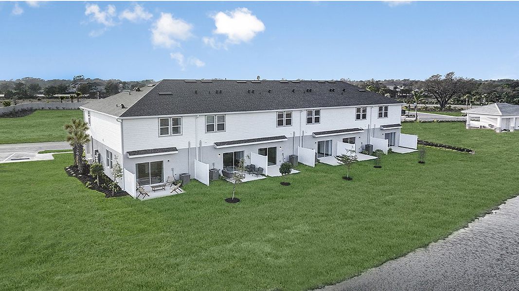 Representative exterior photo of a completed home built from the Marigold by Taylor Morrison in Vinterra Townhomes, Nokomis, FL (Image 15).
