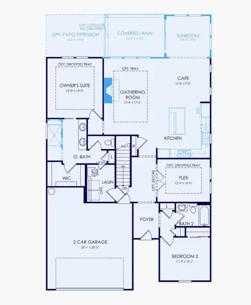 2D floor plan layout of this home in Del Webb Chateau Elan, Hoschton, GA (Image 4). 2D floor plan layout of this home in Del Webb Chateau Elan, Hoschton, GA (Image 4).