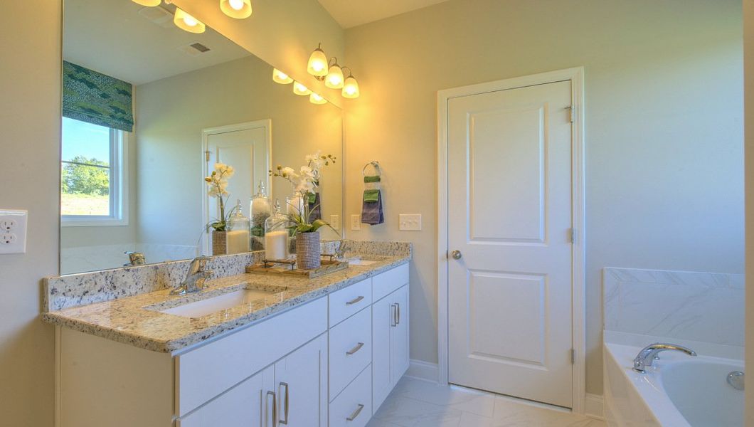 Furnished interior view inside a new home in Reserve at Tap Root Farms, Fletcher (Image 38).