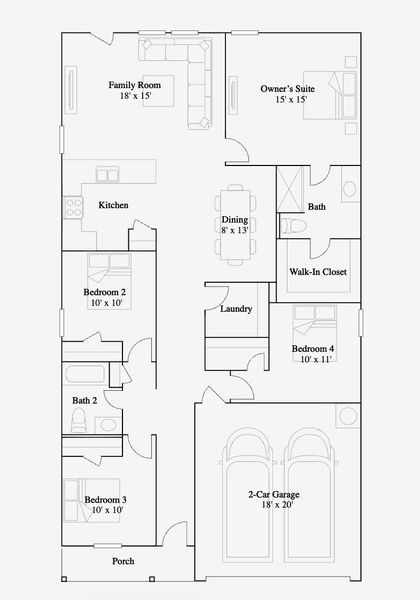 2D floor plan layout of this home in Sunterra, Katy, TX (Image 2). 2D floor plan layout of this home in Sunterra, Katy, TX (Image 2).