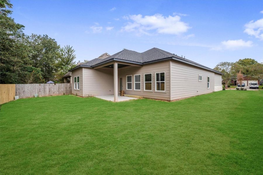 Exterior details and patio area of a home in , Montgomery (Image 3). Exterior details and patio area of a home in , Montgomery (Image 3).