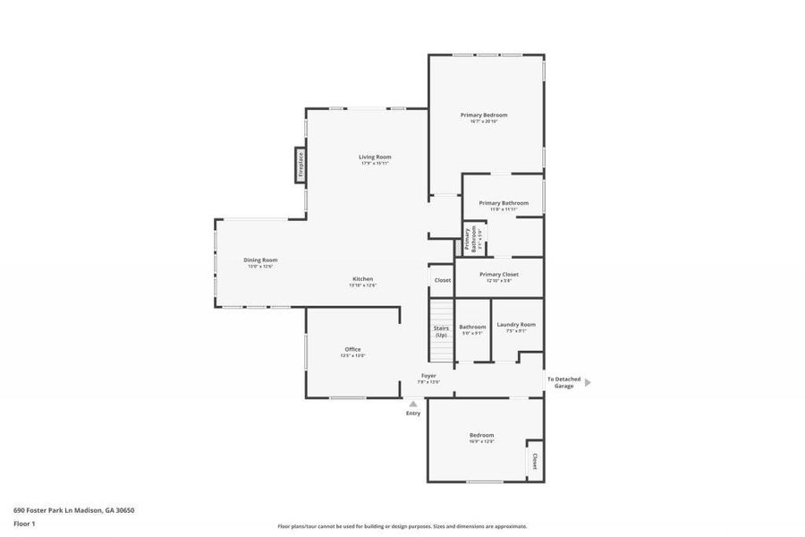 2D floor plan layout of this home in , Madison, GA (Image 4).