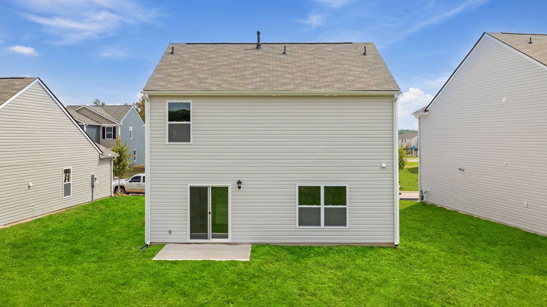 Front exterior of a new home in Durbin Meadows, Fountain Inn, SC, highlighting curb appeal (Image 17).