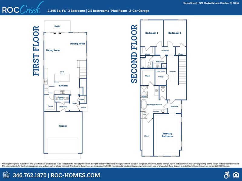 2D floor plan layout of this home in Spring Branch, Houston, TX (Image 4).