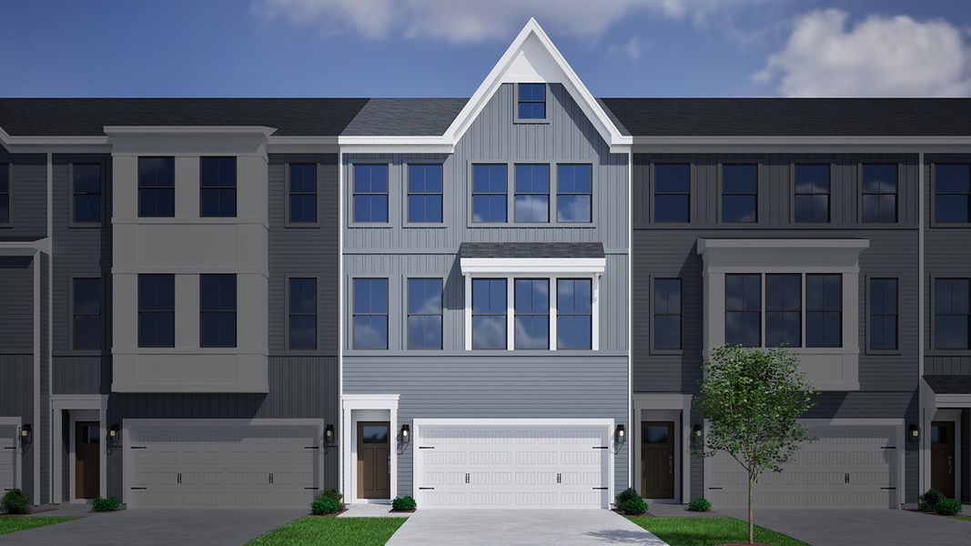 Representative exterior photo of a completed home built from the Veronica - Vanguard Collection by Mungo Homes in Sweetbrier, Durham, NC (Image 10).