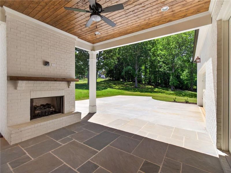 Exterior details and patio area of a home in , Suwanee (Image 30).